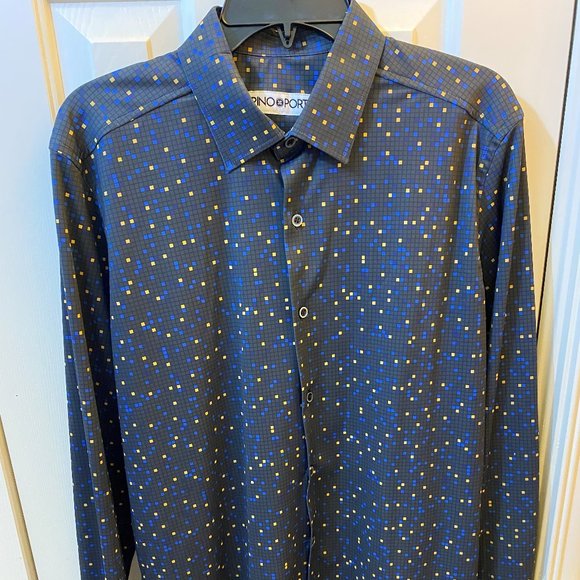BARRETT "Byte" Print Button-up Stretch Shirt - Picture 5 of 6